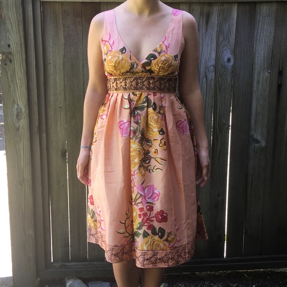 Vintage XXI Pink & Floral printed Dress - Picture 7 of 8